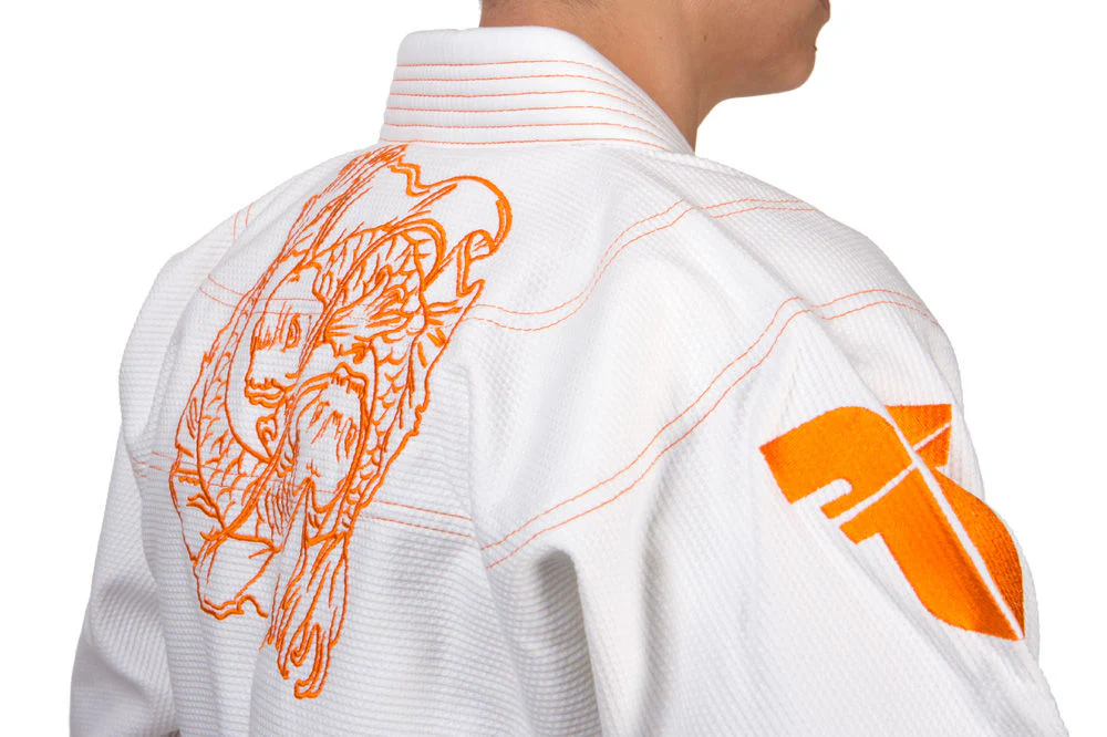 Fighter BJJ Gi Koi Uniform - white, BJJW-02 - Image 3