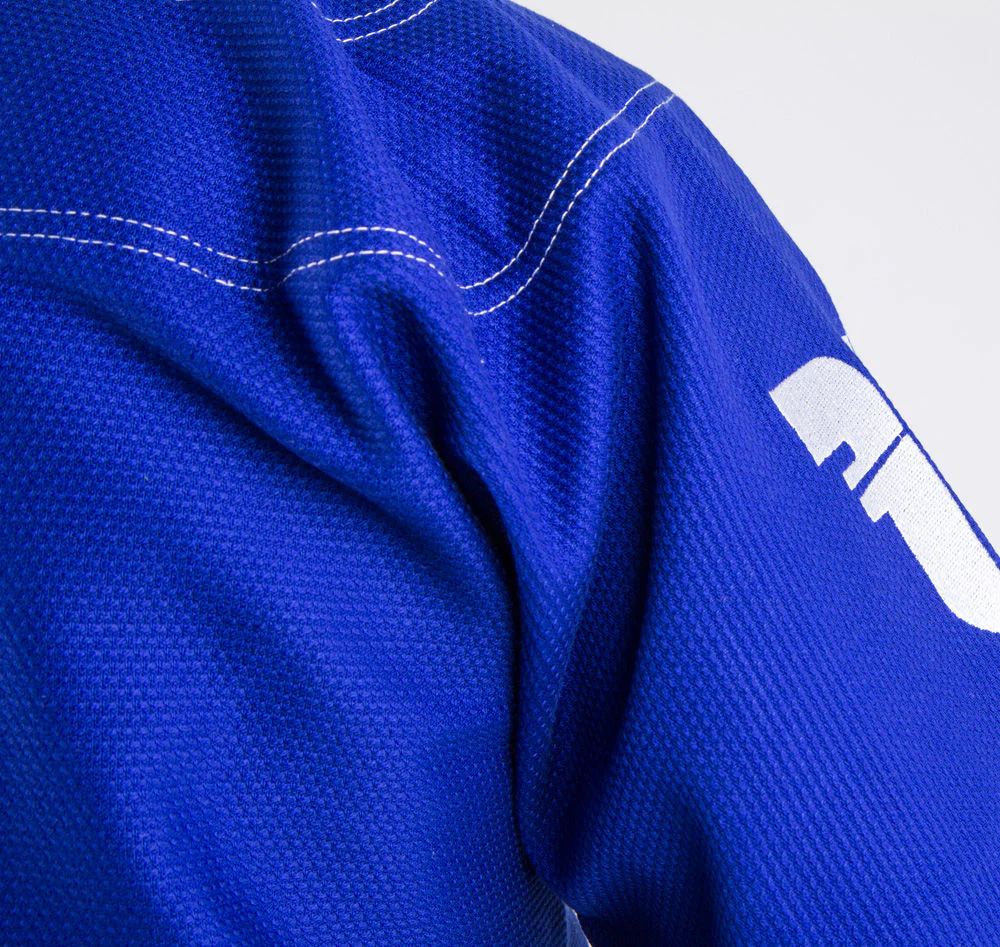 Fighter BJJ Gi Pearl Weave Uniform - blue, BJJBLU-07 - Image 5