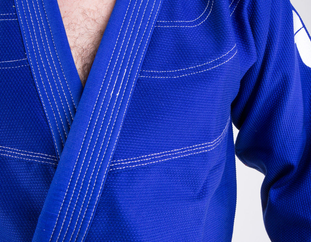 Fighter BJJ Gi Pearl Weave Uniform - blue, BJJBLU-07 - Image 6