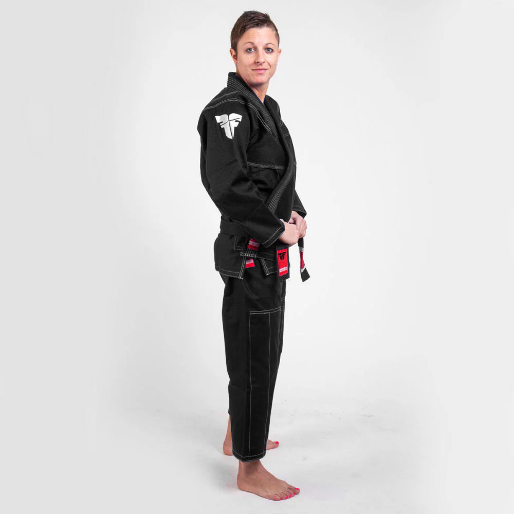 Fighter BJJ Gi Pearl Weave Uniform - black, BJJBL-09 - Image 8