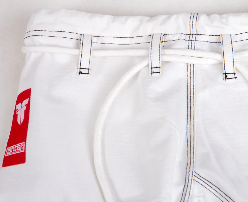 Fighter BJJ Gi Ripstop Uniform - White, BJJBW-05 - Image 3