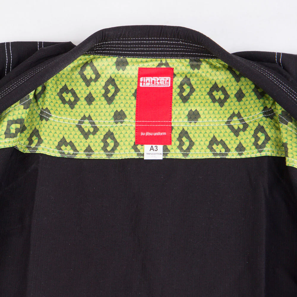 Fighter BJJ Gi Ripstop Uniform - Black, BJJBL-06 - Image 3