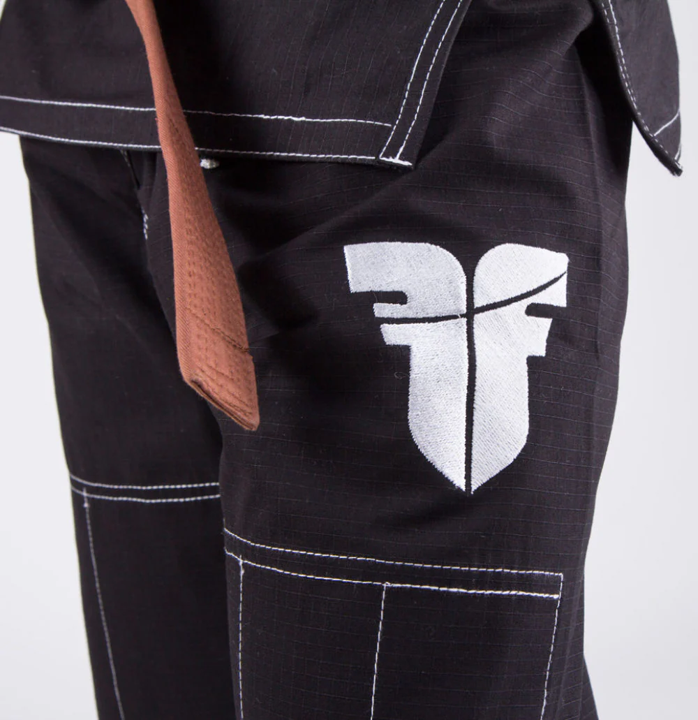 Fighter BJJ Gi Ripstop Uniform - Black, BJJBL-06 - Image 5