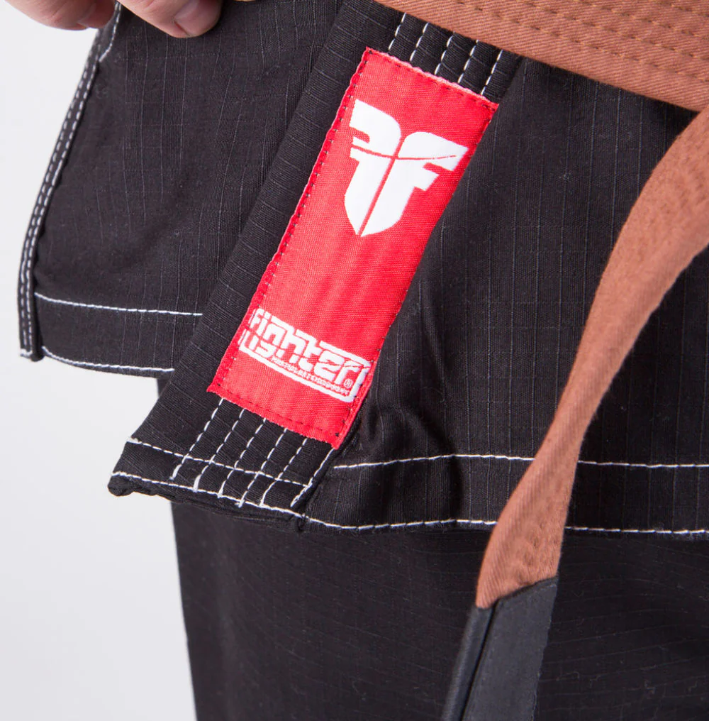 Fighter BJJ Gi Ripstop Uniform - Black, BJJBL-06 - Image 7