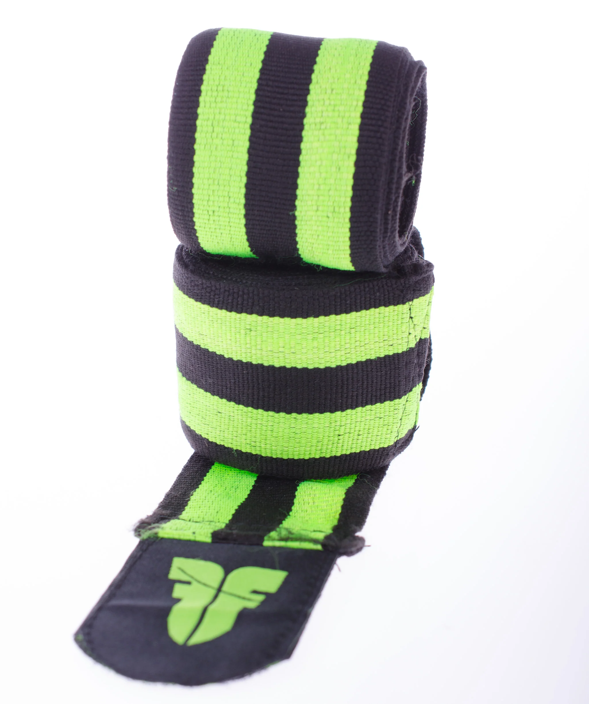 Fighter Black/Green striped Polycotton Handwraps, BAND F GREEN - Image 3