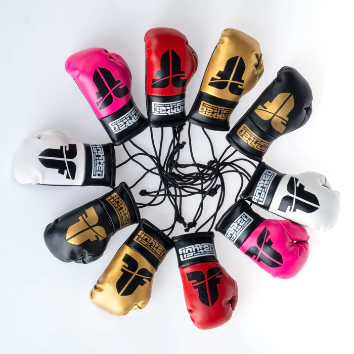 Fighter Mini Boxing Gloves - gold - Image 3