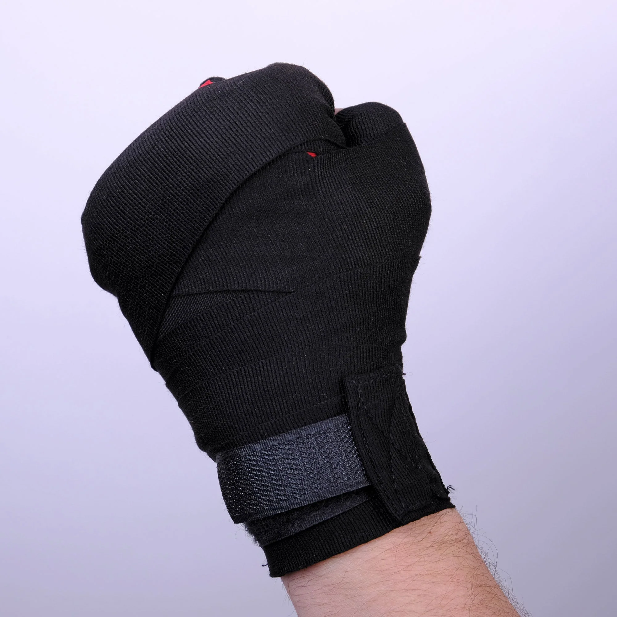 Fighter Strap - Gel Hand-Wraps - black/red, FGW-001BR - Image 4