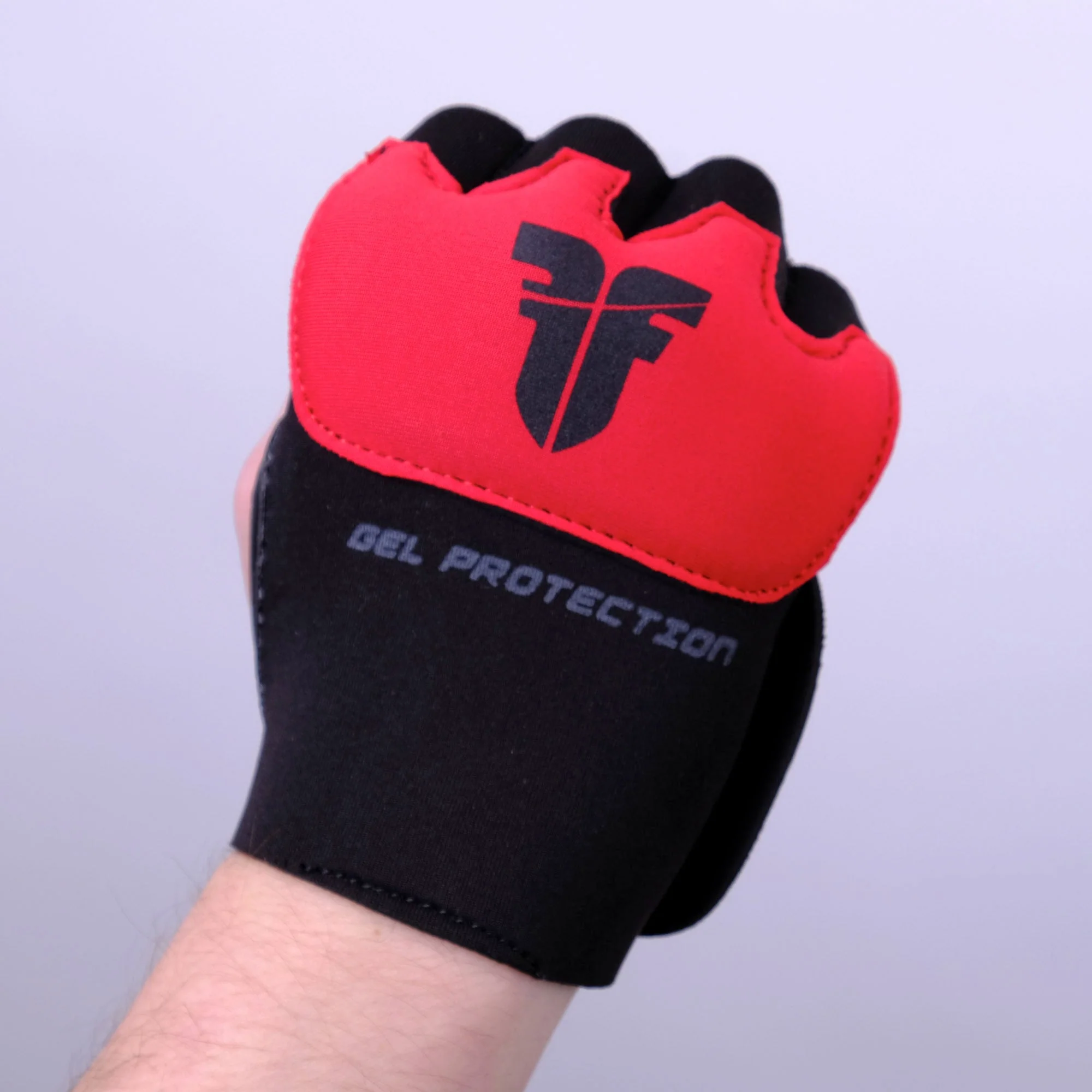 Fighter Strap - Gel Hand-Wraps - black/red, FGW-001BR - Image 6