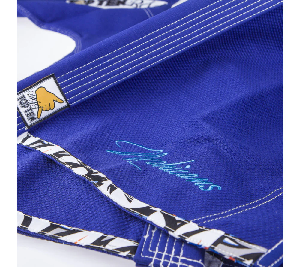 Top Ten Brazilian Jiu Jitsu Uniform Mohicans - Blue - Image 3