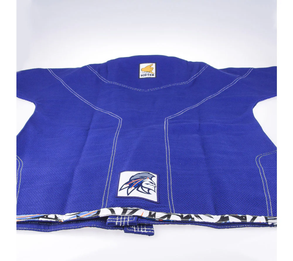 Top Ten Brazilian Jiu Jitsu Uniform Mohicans - Blue - Image 4