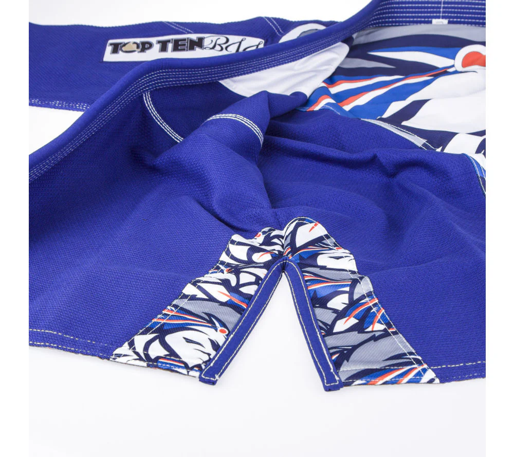 Top Ten Brazilian Jiu Jitsu Uniform Mohicans - Blue - Image 8