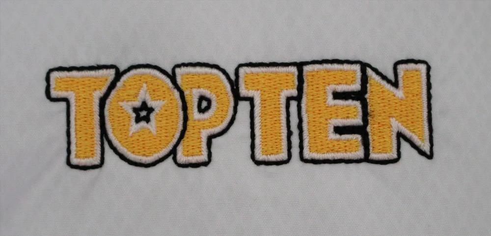 TOP TEN ITF Assistant Instructor Uniform - Premium Gold Dobok White/black, 16772-1 ( 1st - 3rd Dan) - Image 5