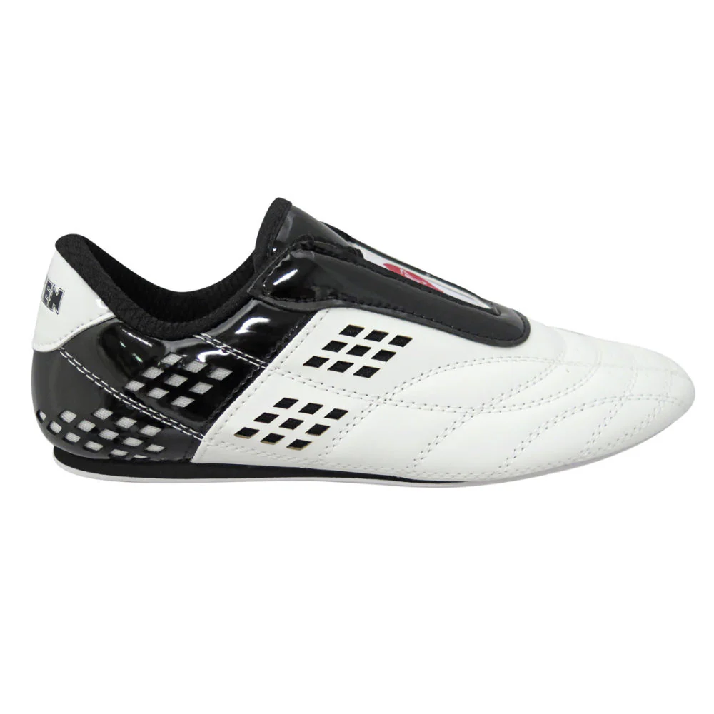 TopTen BUDO Laceless Black & White Lightweight Vented Martial Arts Shoes, 543-9 - Image 7